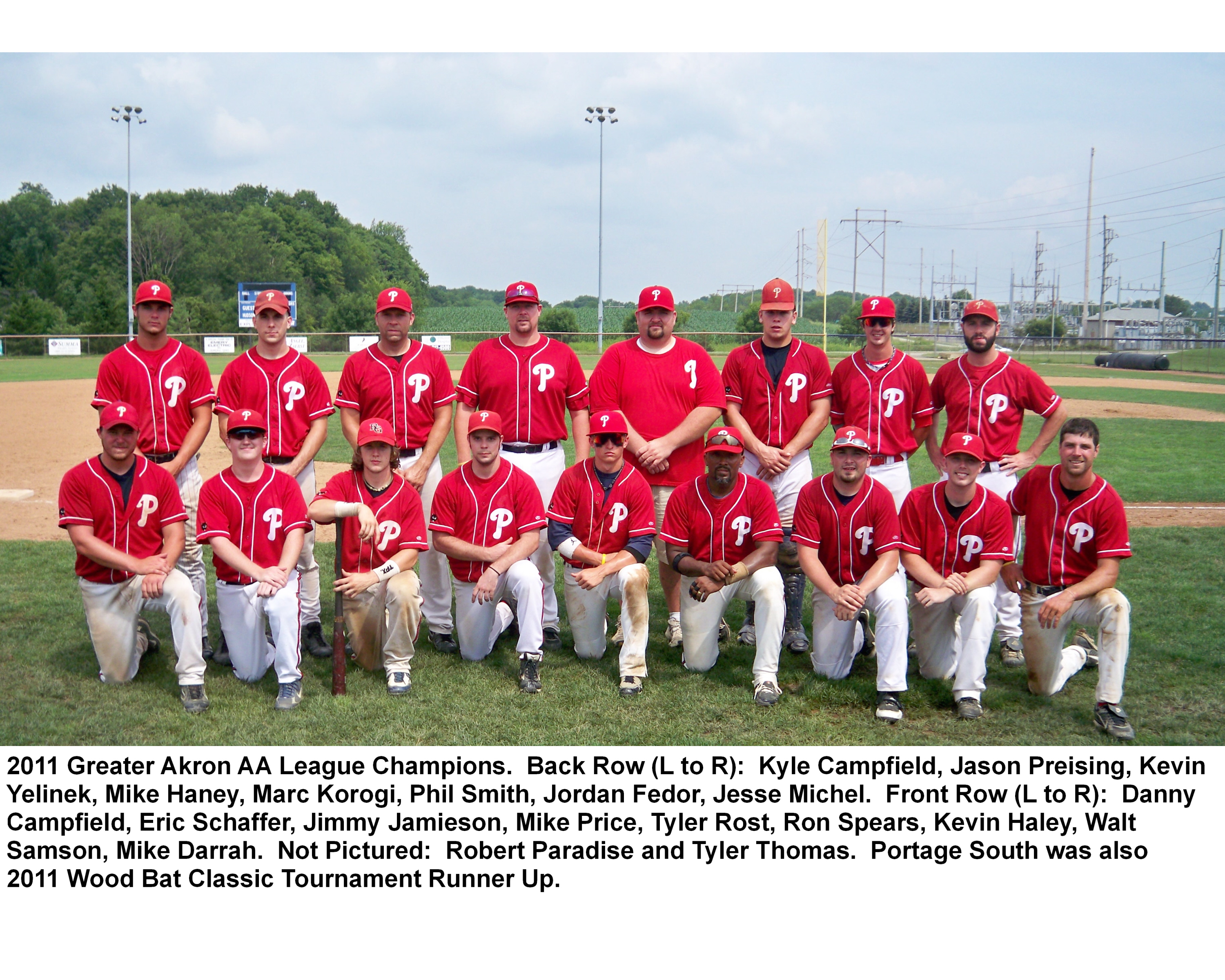 Portage South Baseball Team 2011