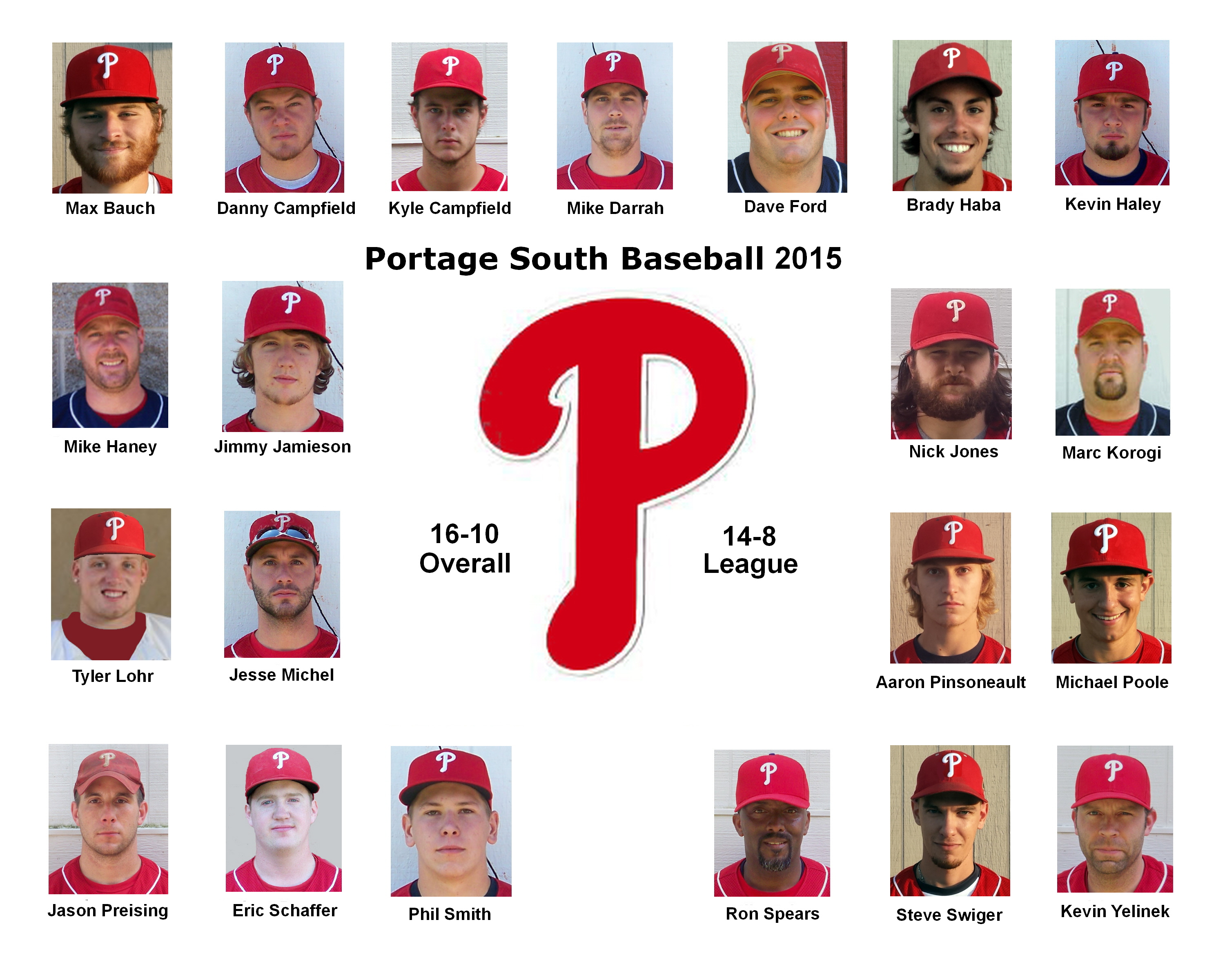 Portage South Baseball Team 2015